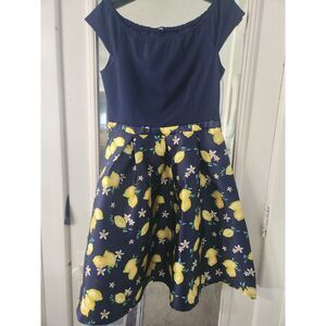 Musol Women's cap sleeve 1940 style dress Sz XL